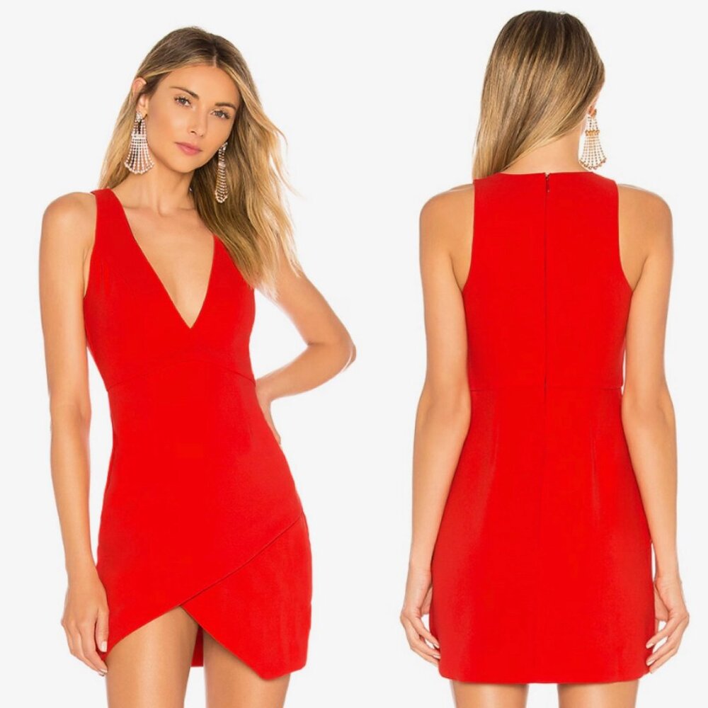 NBD Red Sleeveless Mini Dress